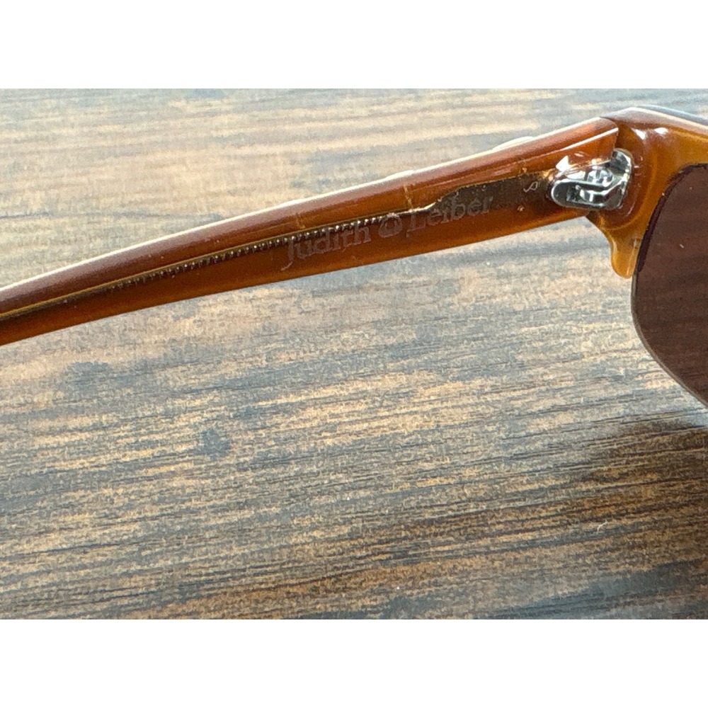 Judith Leiber JL1701 02 Brown Tortoise Crystal Embellished Sunglasses Italy - Picture 7 of 8